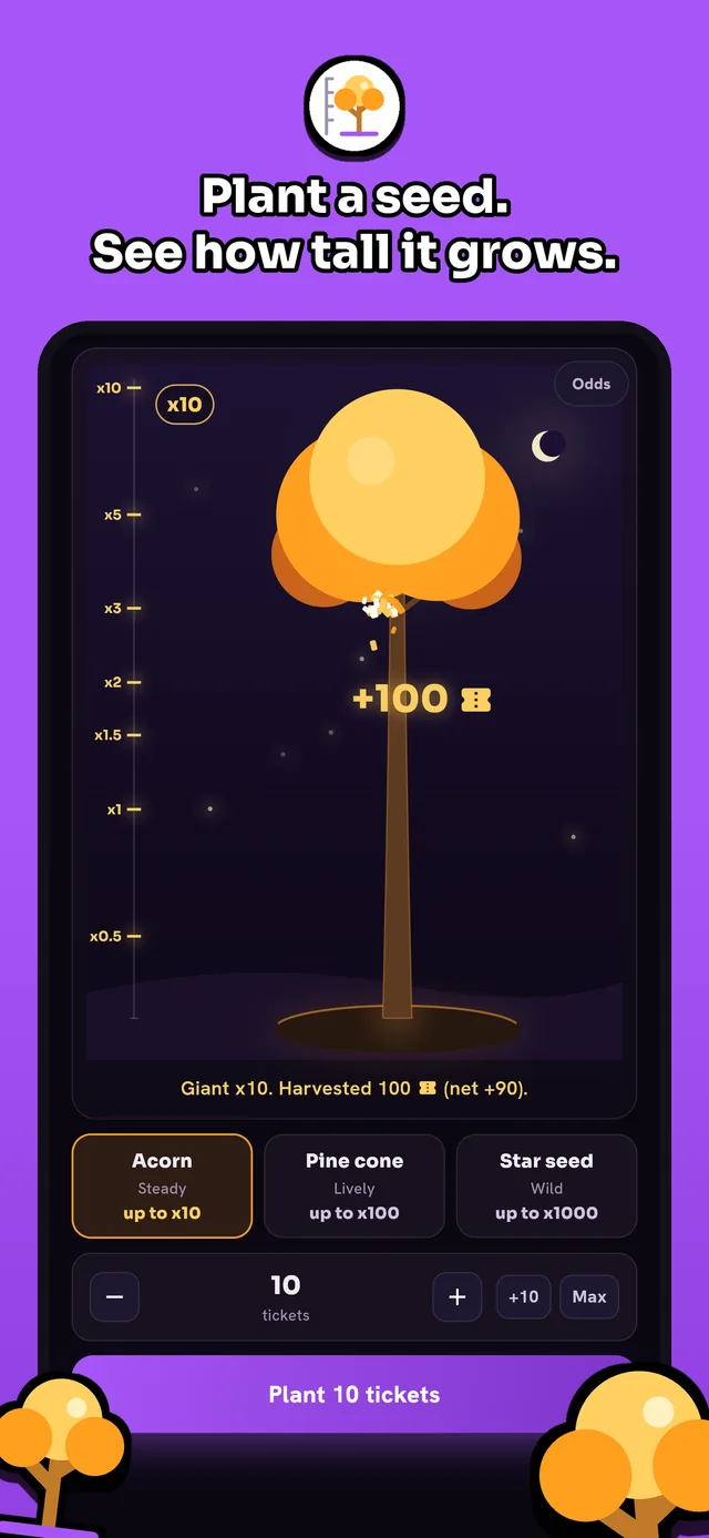 App Store screenshot: Plant a seed. See how tall it grows.